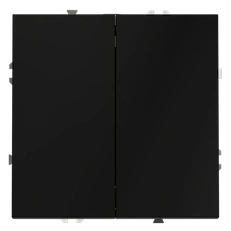 Изображение Проходной переключатель встраиваемый VOLTUM S70 двухклавишный 10А (черный матовый)